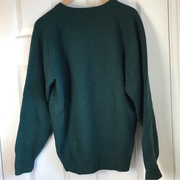 𝅺puritan vintage men’s L 100% lambswool sweater. Dark green/ forest green. - Picture 3 of 7